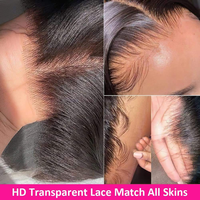 Perruques de Cheveux Humains Brésiliennes de Haute Qualité à 200% de Densité, Bouclées Ondulées Profondes de 32 Pouces, Lace Frontale 13x4 Transparente, Ondulation Profonde Libre et Sans Colle
