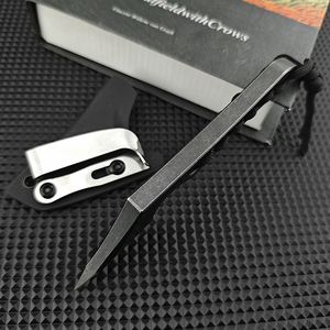 Couteau de survie et de chasse en acier D2 avec lame et manche en acier D2, outil multi-usage DIY OEM EDC pour le camping et la randonnée - Product Image 2