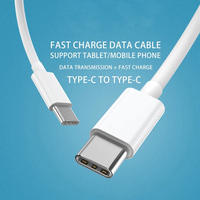 Câble de données USB-C PD, câble de charge USB Type-C vers Type-C, chargeur rapide PD 60W pour iPhone pour Samsung