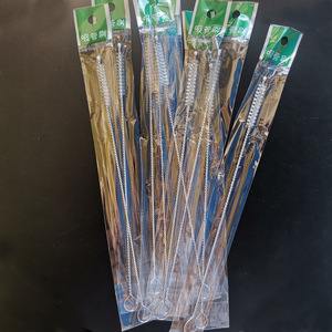 Brosse de nettoyage de paille de taille personnalisée réutilisable en acier inoxydable à long manche brosses en nylon <span class=keywords><strong>nettoyant</strong></span> pour pailles à boire - Product Image 2