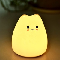 Mini lampe en silicone pour enfants mignon forme animale décor tactile de sommeil avec éclairage blanc chaud doux nuit clap bébé lampe