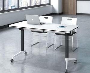 Scrivania Moderna per Sale Riunioni con Gambe in Lega di Alluminio, Scrivania da Ufficio Pieghevole e Mobile per Formazione - Product Image 5