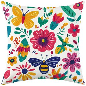 Nueva funda de almohada floral colorida y ultrasuave para sala de estar, sofá, asiento de coche, decoración de fiestas, cojín y almohada - Product Image 3