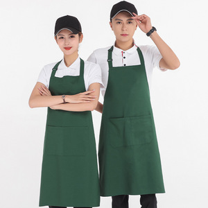 Dark Brown Polyester <b>Apron</b> One Size For <b>Work</b> Suit Drink Food Use Antifouling With Pockets - Product Image 3