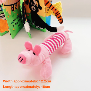 Üretici toptan Anti-Bite stres giderici peluş evcil oyuncaklar sevimli karikatür köpek kedi ördek fil domuz nakış oyuncaklar - Product Image 6