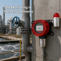 EA900-H2S Detektor Gas H2S Tetap Sensor Elektrokimia Ex d II CT6 Gb Tahan Ledakan IP66 Tahan Air Akurasi Tinggi Suara & Lampu
