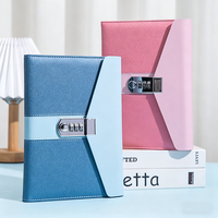 Carnet d'affaires personnalisable en similicuir rigide avec verrouillage par mot de passe, journal sécurisé pour cadeaux d'entreprise et usage professionnel