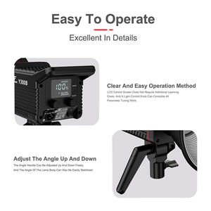 Y300B 300W équipement d'éclairage audio vidéo professionnel lumière vidéo LED de haute qualité 2700K-6500K température de couleur pour - Product Image 6
