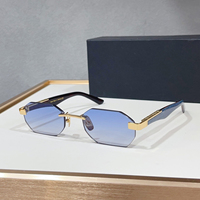 Lunettes de soleil hexagonales vintage sans monture pour hommes et femmes, verres UV400, tendance, haute qualité, pour la conduite et les vacances