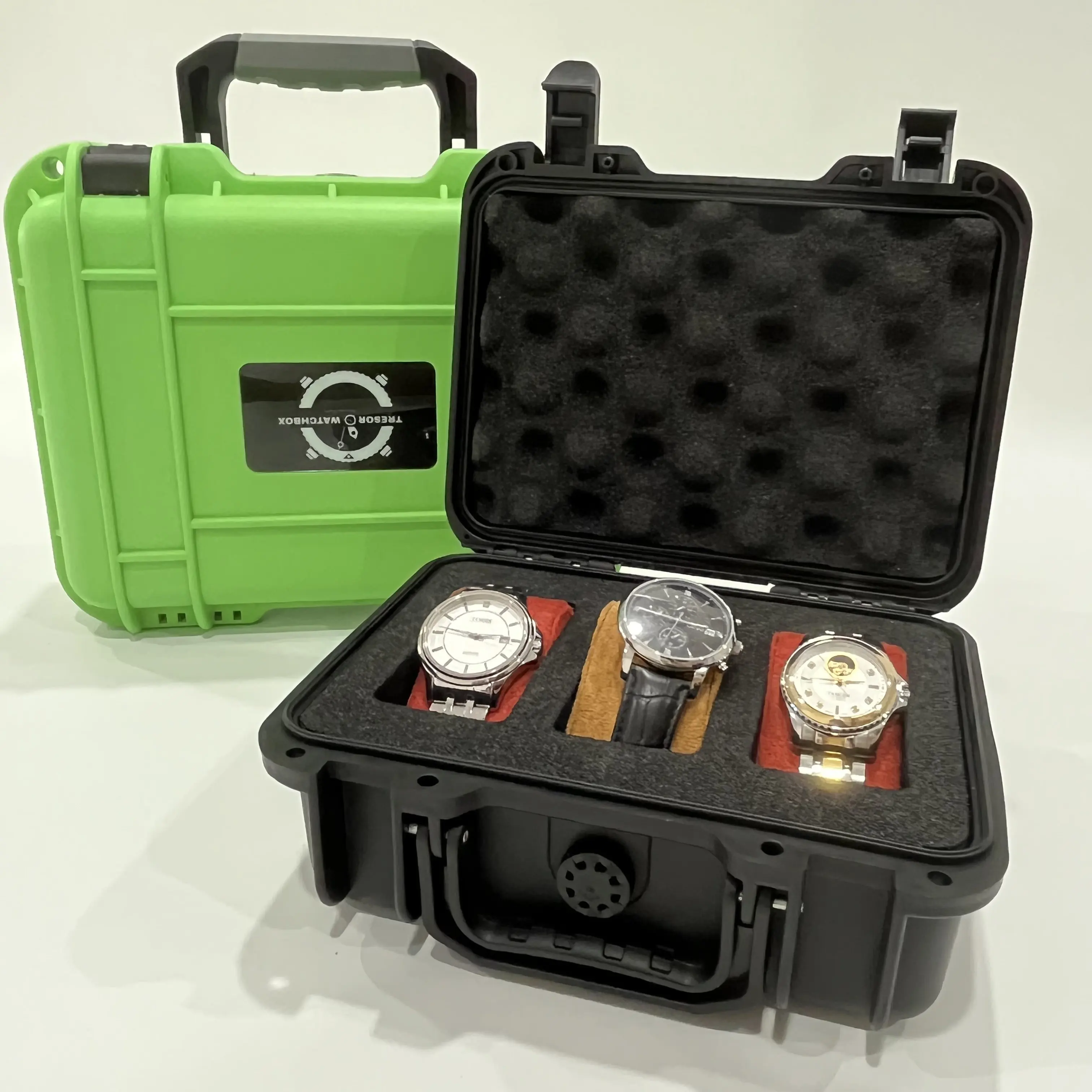 Custodia rigida personalizzata in plastica ABS custodia per cassetta degli attrezzi in plastica impermeabile con inserto in schiuma EVA scatola per orologi Shadow foam