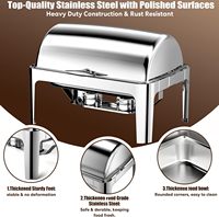 Heavy bao Commercial Restaurant Ausrüstung Luxus Roll Top Buffet Servieren Food Warmer Gebrauchte Lebensmittel Chafer Dish Buffet Chafing Dish