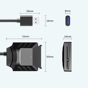 USB 3.0 SATA cavo adattatore treccia in PVC compatibile 3.5 2.5 pollici SSD/HDD supporta UASP per <span class=keywords><strong>Samsung</strong></span> Seagate WD Hitachi 12V <span class=keywords><strong>computer</strong></span> - Product Image 4