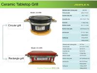 Barbecue japonais portable en céramique Auplex, gril à charbon de bois Yakitori Konro, gril de table sans fumée pour le camping en plein air