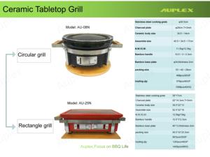 Barbecue japonais portable en céramique Auplex, gril à charbon de bois Yakitori Konro, gril de table sans fumée pour le <span class=keywords><strong>camping</strong></span> en plein air - Product Image 6