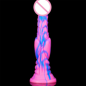 <span class=keywords><strong>Dildo</strong></span> de Silicone Líquido Sem Ovos, Colorido, em Formato de Animal, com Características Realistas de Pênis e Ânus para Masturbação Sexual - Product Image 3