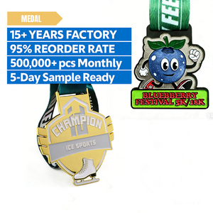 Médailles <span class=keywords><strong>de</strong></span> patinage personnalisées, médailles scintillantes, médailles <span class=keywords><strong>de</strong></span> gymnastique personnalisées, fabricant direct d'usine, fournisseur OEM - Product Image 1