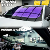 Film teinté caméléon bleu et violet 60% VLT pour vitres de voiture