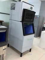 Machine à glaçons industrielle WICE, production de 350 kg par jour, 1280 W, refroidissement par air, avec stockage de 180 kg de glace, pour les entreprises de boissons et les restaurants