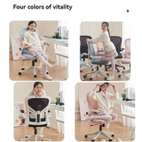 Chaise de bureau pliable confortable avec accoudoir et support lombaire pour enfants