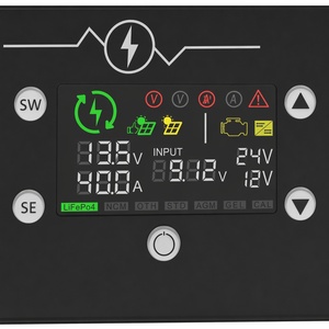 شاحن DC-DC مقاوم للماء IP67 بقوة 60 أمبير، مدخل مزدوج للطاقة الشمسية والدينامو، 12 فولت 24 فولت 48 فولت، شاحن بطارية ذكي للمركبات - Product Image 3