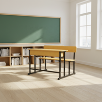 Mobilier scolaire moderne, pupitre et banc de salle de classe, table et chaises pour étudiants de bibliothèque