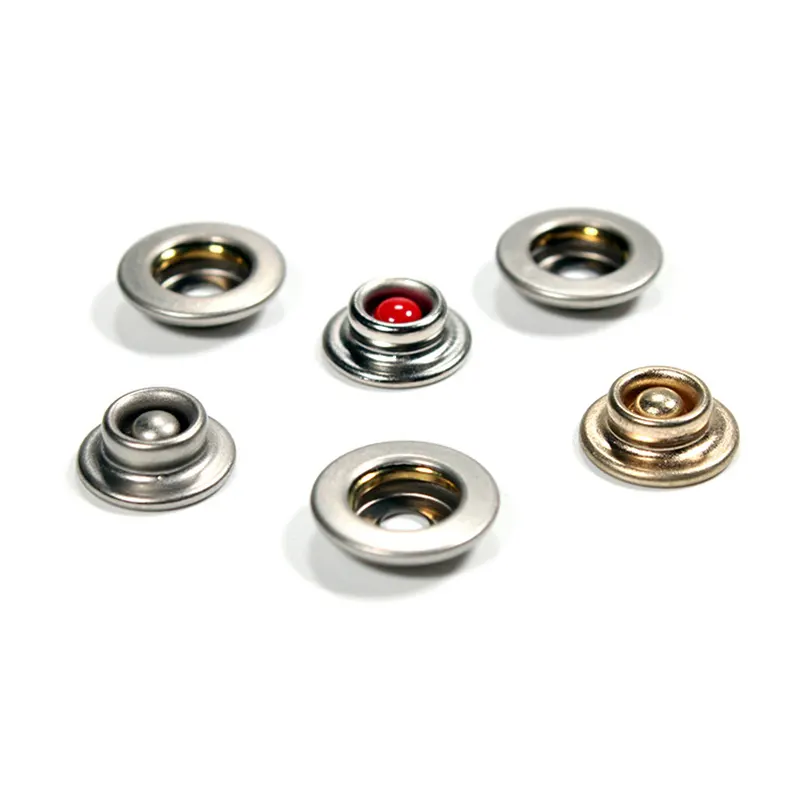 Wholesale Iron brass stainless steel classic 4 parts metal snap fastener purse snap button with custom logo