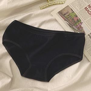 Celana dalam katun murni wanita, bawahan segitiga pinggang rendah warna polos - Product Image 6