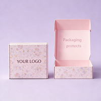 Boîte d'expédition personnalisée avec logo, design gratuit, finition mate, double face gaufrée, écologique, recyclable, doublée d'éponge, pour emballage cosmétique