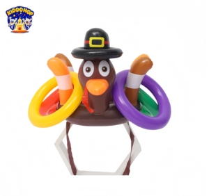 Hot Bán tạ ơn Đảng Vòng quăng Đảng trò chơi đồ chơi cho trẻ em Inflatable Thổ Nhĩ Kỳ hat quăng trò chơi với 4 nhẫn - Product Image 1