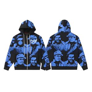 <span class=keywords><strong>Felpa</strong></span> <span class=keywords><strong>con</strong></span> <span class=keywords><strong>Cappuccio</strong></span> <span class=keywords><strong>Oversize</strong></span> di Alta Qualità 100% Cotone Stampata per Uomo, <span class=keywords><strong>Nera</strong></span>, Design Autunnale <span class=keywords><strong>con</strong></span> Tasche - Product Image 2