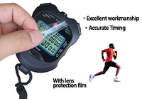 Chronomètre sportif numérique professionnel portable PS-2060 avec 60 mémoires, chronométrage par tours et par intervalles, et compte à rebours