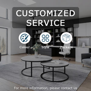 Set di Due Tavolini Salvaspazio, Uno Piccolo Si Adatta Sotto l'Altro, Angoli Arrotondati, Cassetti Opzionali, Tavolino da Caffè - Product Image 4