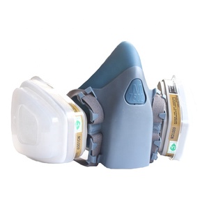 नीम थोक उच्च गुणवत्ता सिलिकॉन पुनः प्रयोज्य आधा मास्क श्वसन 7502 रासायनिक डबल कारतूस फिल्टर के साथ - Product Image 1