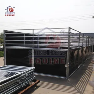 Prefab tạm thời quầy hàng ngựa di động ổn định với bảng điều khiển HDPE