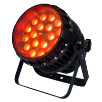 Projecteur LED professionnel en aluminium 18 x 12W/15W/18W LED RGBWAUV, étanche, sans fil, DMX512, pour mariage, discothèque, bar, extérieur