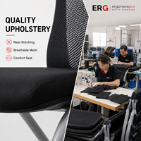 Chaise de formation moderne empilable avec roulettes, chaise d'école pliable en maille avec accoudoirs pour salle de classe