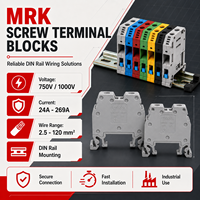 Bloc de bornes MRK modulaire professionnel à haute conductivité en cuivre, fiable, pour montage sur rail DIN, pour distribution d'énergie