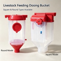 Cubo Dosificador de Alimentación Automática para Aves de Corral y Cerdos |   Tipos Cuadrados y Redondos Disponibles para Sistemas de Líneas de Alimentación