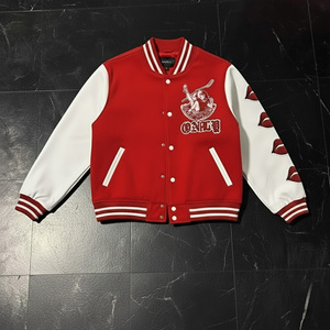 Nhà sản xuất áo khoác varsity mùa đông nam may đo, thêu, size lớn, kiểu dáng rộng, áo khoác bomber bóng chày dành cho nam - Product Image 2