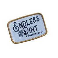Logo personnalisé patchs thermocollants patchs lettres à coudre pour vêtements tissés 3d broderie crochet et boucle patchs tissés