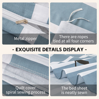 Vente en gros de draps de lit personnalisés super doux, 4 pièces, housse de couette, ensemble de literie 100% coton, taille Queen, taille King, ensembles de draps complets, luxe