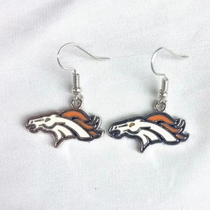 Envío rápido Sport Chicago Bears Swirl Heart Pendientes Multicolor Team logo Pendientes colgantes - Product Image 5