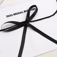 Sac de couverture d'enveloppe en sergé de coton blanc imprimé de logo personnalisé réutilisable de luxe Cadeau bébé vêtements oreiller pochette à poussière sac à poussière organique