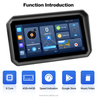 Navigateur GPS pour moto 4G universel avec système Android 6 pouces, DVR portable IP67, TPMS sans fil, Android Auto et CarPlay