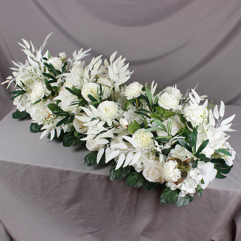 No.11 100*40cm Flower Runner White