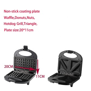 750W giá rẻ 2 lát bánh Sandwich Maker nướng bánh mỳ Waffle maker - Product Image 3