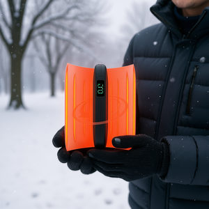 Calentador de manos portátil recargable, eléctrico, de doble cara, con pantalla digital, calentador de bolsillo para manos y pies. - Product Image 2