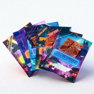 Sacs d'emballage personnalisés en plastique pour bœuf séché, imprimés numériquement avec logo, à fermeture éclair et fenêtre, format stand-up - Product Image 5