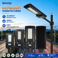 Lampu Jalan Tenaga Surya LED Otomatis Menyala dengan Sensor PIR 50w 100w 200w untuk Luar Ruangan
