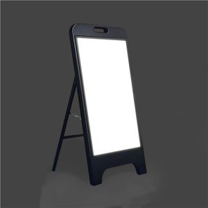 Support d'affichage pliable avec éclairage LED rechargeable/à brancher, panneau ABS, pour commerces, restaurants, bars - Product Image 1